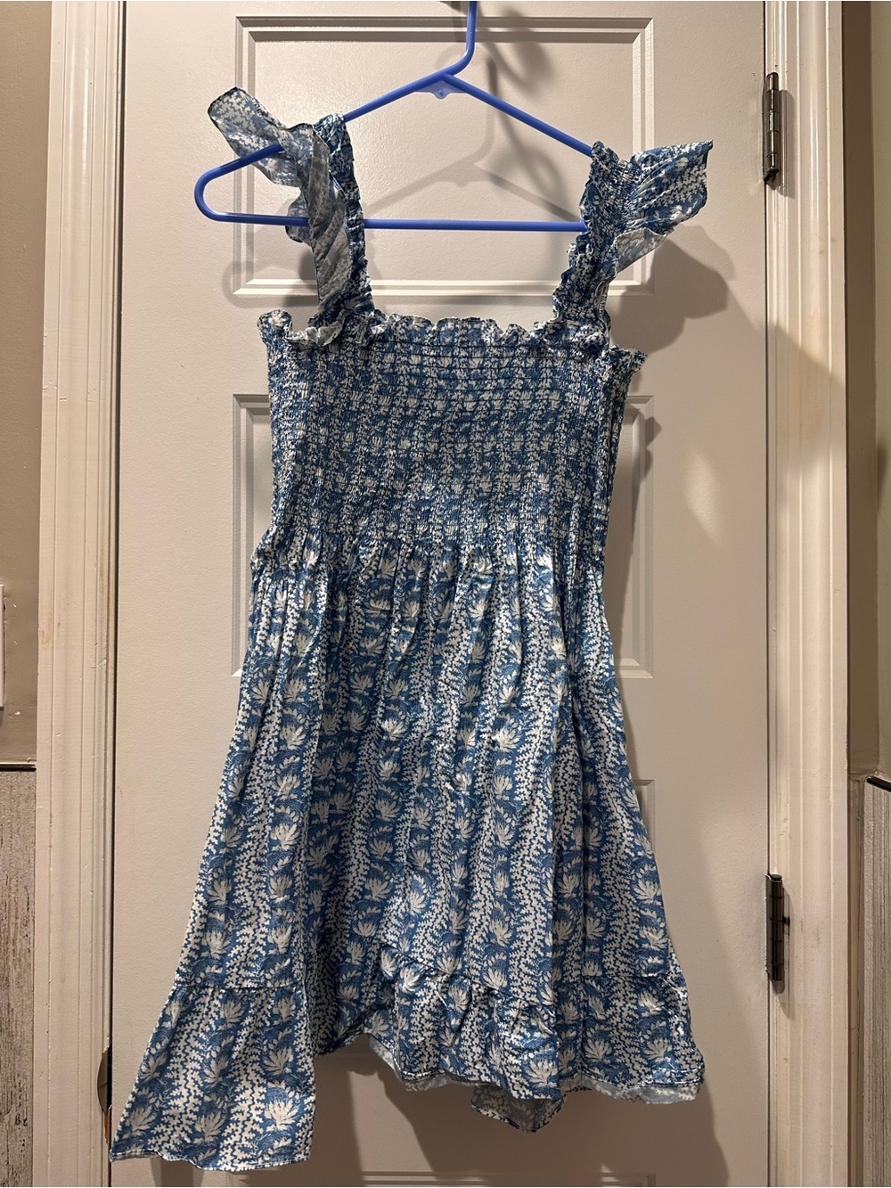 Hill House Elizabeth Nap Dress Blue Floral Pattern